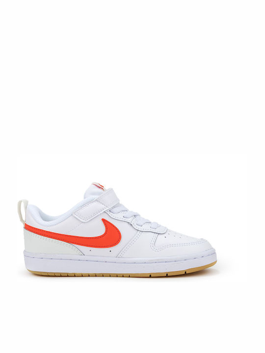 Court Borough 2 Încălțăminte sport Joasa pentru copii cu scai Alb / Summit White / Sail / Orange