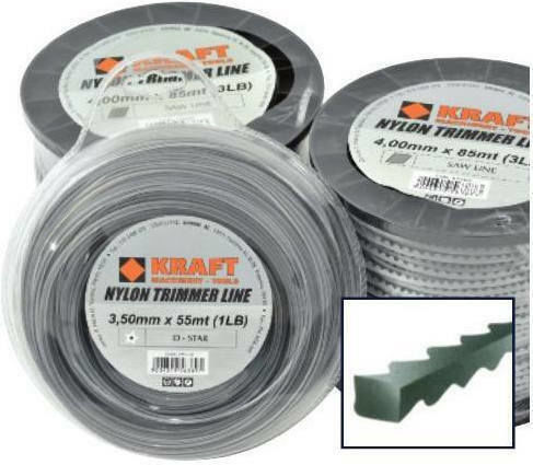 Kraft Saw Line Μεσινέζα Πριονωτή Μήκους 27m και Πάχους 4mm