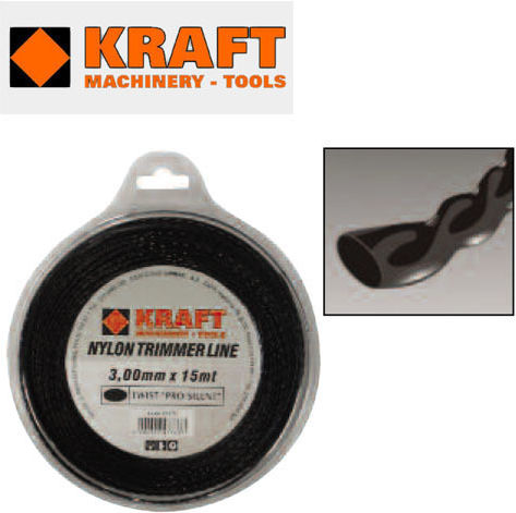 Kraft Pro Silent Oval Twist Brush Cutter Trimmer Line 3mm 71m 69377