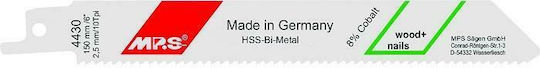 MP.S 4430-5 Blade HSS Bi-Metal for Metal and Wood 150mm 5pcs