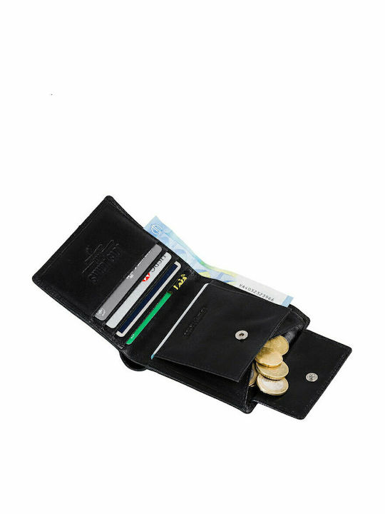 Leather Men's Wallet Classic with RFID Black