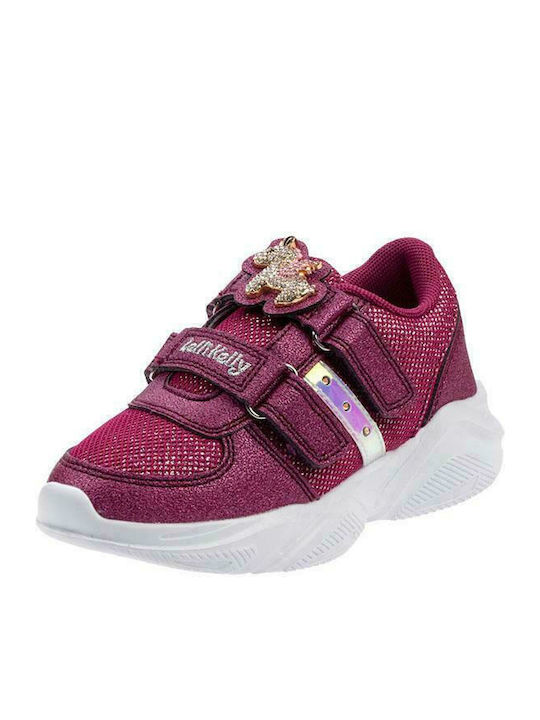 Unicorno Kinder Sneakers mit Klettverschluss & Lichtern Fuchsie