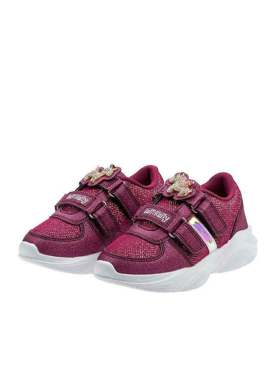 Unicorno Kinder Sneakers mit Klettverschluss & Lichtern Fuchsie