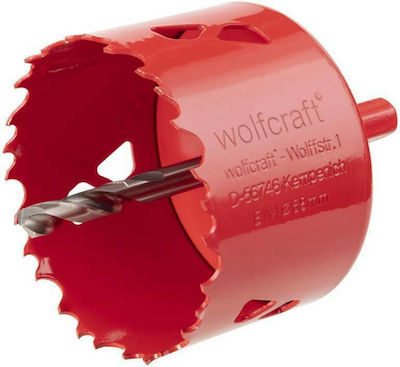 Wolfcraft Hole Saw Set BiM HSS Dry Cutting with Diameter 51mm for Wood, Metal and Plastic