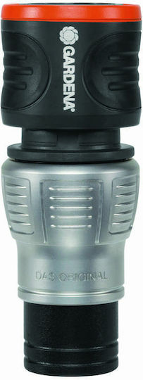 Gardena Stop Premium 18253-20 Schnellverbinder Wasserrohr für Schlauch 1/2" & 5/8" Schwarz