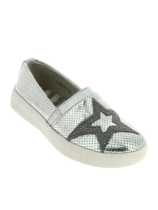 Kinder Espadrilles Slip-On Silber Robbie 130