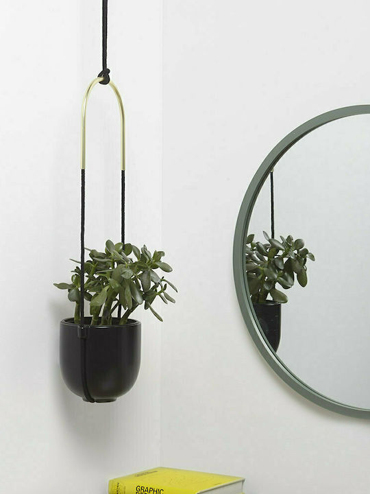 Umbra Bolo Hanging Planter Ceramic Black 15.9x15.9x62.2cm. Pendant