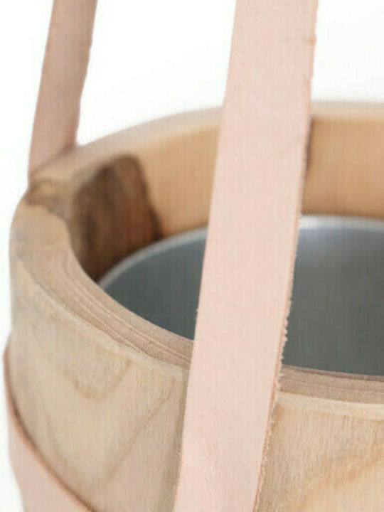 Soulworks Planter Bullet Hanging Hanging Planter Wooden Brown 18x18x100cm.