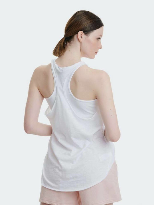 BodyTalk 1211-900821 Women's Athletic Cotton Blouse Sleeveless White