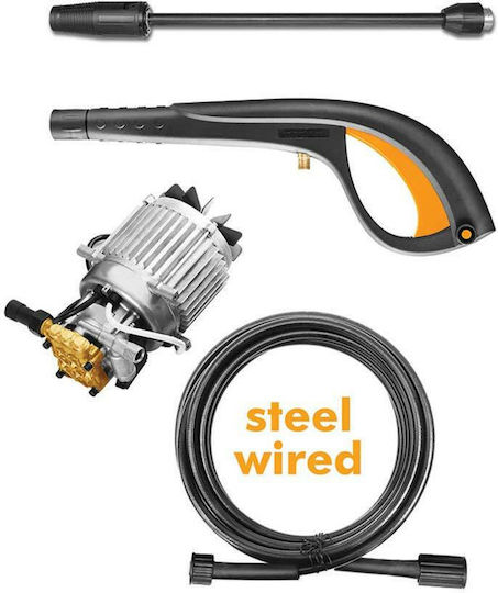 Ingco Pressure Washer Electric 2800W with Pressure 180bar and Metal Pump