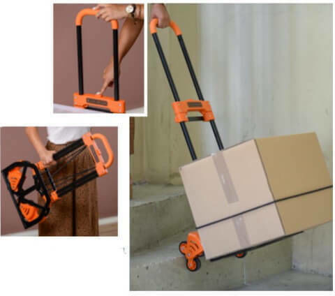 Black & Decker Transport Trolley Foldable for Weight Load up to 65kg Orange