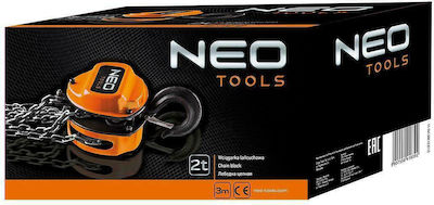 Neo Tools Chain Hoist for Weight Load up to 2t Orange