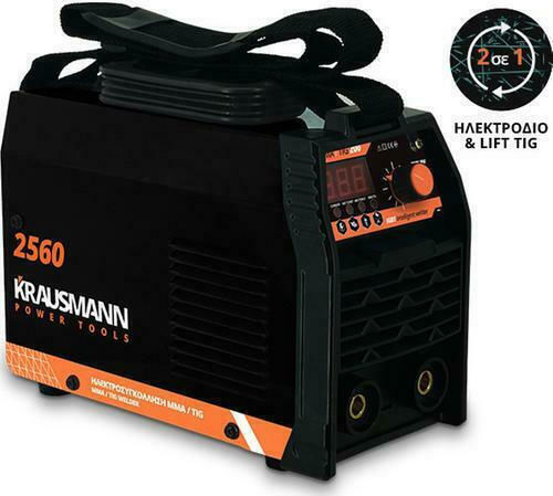 Krausmann 2560 Welding Machine Inverter TIG / MMA with Maximum Welding Current 200A and Duty Cycle 40%