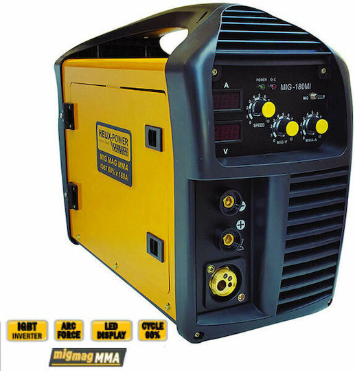 Helix MIG-180MI Ηλεκτροκόλληση Inverter MAG / MIG / MMA με Μέγιστο Ρεύμα Συγκόλλησης 180A και Κύκλο Εργασίας 60%