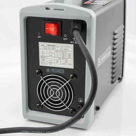 Bormann BIW1540 Ηλεκτροκόλληση Inverter MMA με Μέγιστο Ρεύμα Συγκόλλησης 140A και Κύκλο Εργασίας 60%