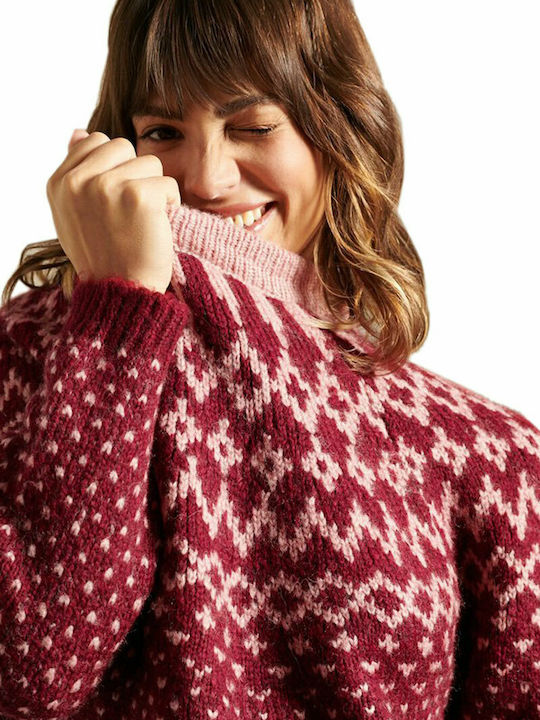 Superdry Chunky Jacquard Women's Long Sleeve Sweater Red