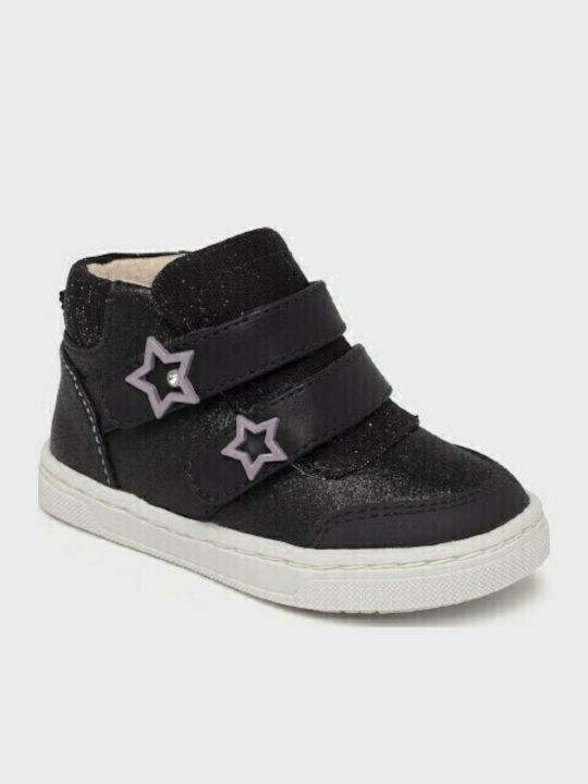 Παιδικά Sneakers High με Σκρατς Μαύρα