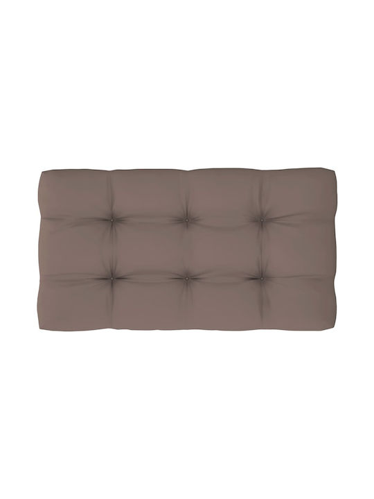 Zweisitziges Sofa Outdoor from Pallets with Pillows Braun 110x65.5x55cm