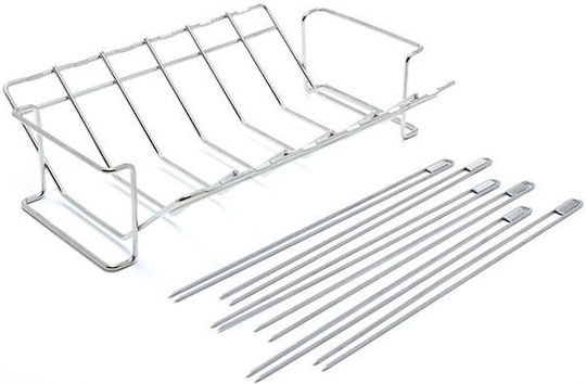 Broil King Ανοξείδωτη Σχάρα Ψησίματος με Πόδια 39x35εκ. Στήριξης για Κρέας