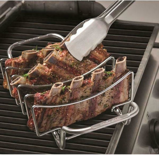 Broil King Rib & Roast Rack Ανοξείδωτη Σχάρα Ψησίματος με Πόδια 21.8x21.8εκ. Rib & Roast Rack
