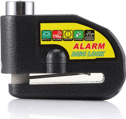 Kailun Motorcycle Disc Brake Lock with Alarm & 7mm Pin in Black