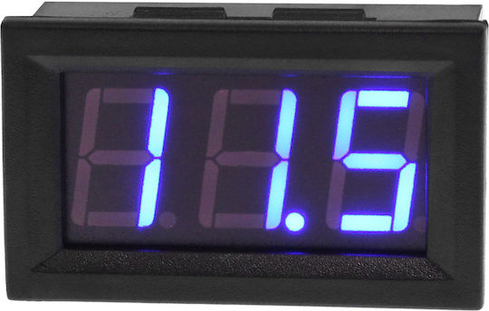 Ψηφιακό Βολτόμετρο Αυτοκινήτου 4.5-30V Μπλε