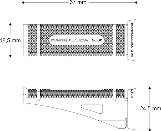 Barracuda Footpeg Kit Aluminium Fußrasten Silber Fußraste Μοτοσυκλέτας NF123-A