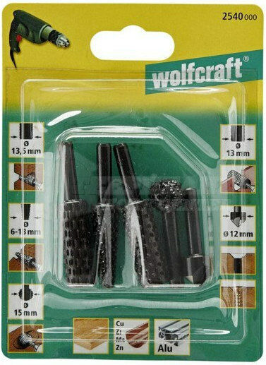 Wolfcraft Cutter Set for Metal \ Wood \ Aluminum \ Plastic 5pcs