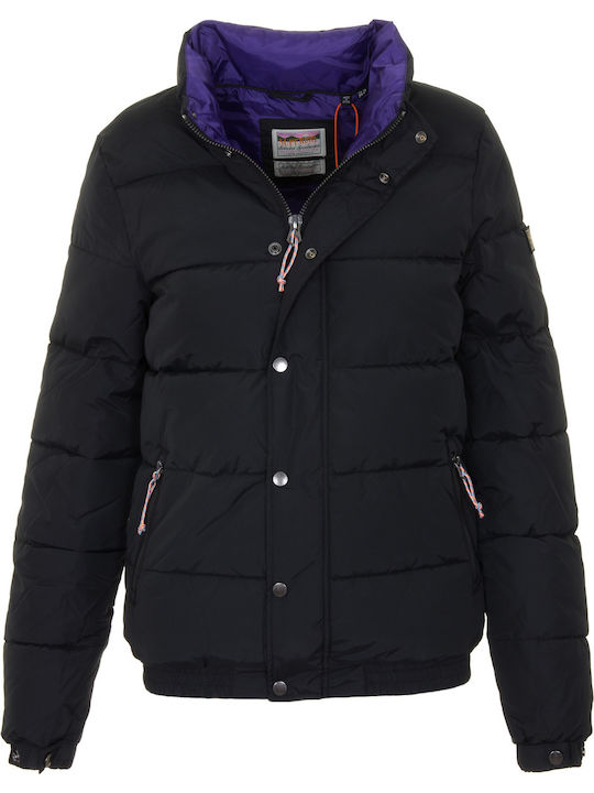 Scurtă Jachetă de femei Puffer Negru