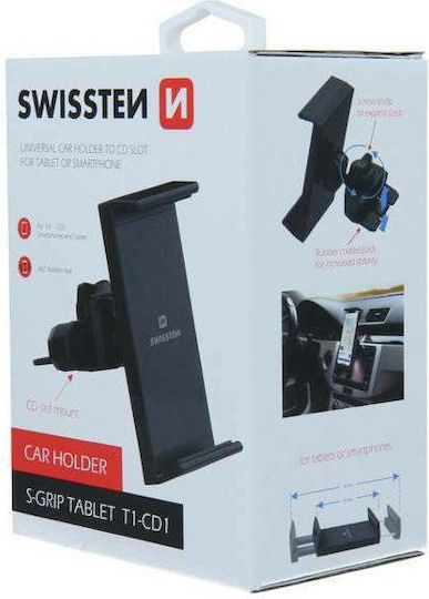 Swissten S-GRIP T1-CD1 Car Mobile & Tablet Mount with Adjustable Hooks Black