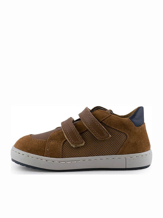 Romeo 5466 Παιδικά Sneakers με Σκρατς Καφέ