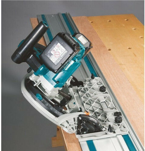 Makita DSP601ZJU Βυθιζόμενο Δισκοπρίονο Brushless 18V Solo με Ρύθμιση Ταχύτητας και με Σύστημα Αναρρόφησης