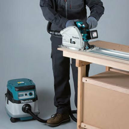 Makita DSP601ZJU Βυθιζόμενο Δισκοπρίονο Brushless 18V Solo με Ρύθμιση Ταχύτητας και με Σύστημα Αναρρόφησης