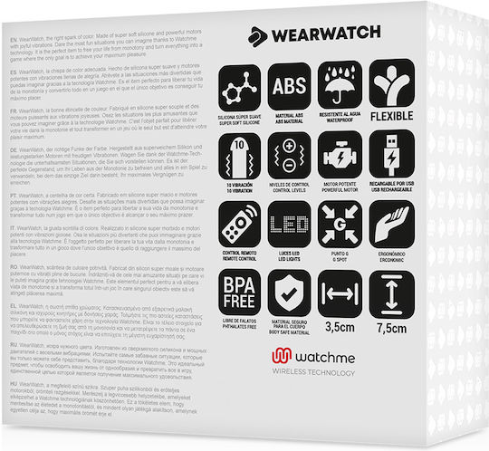 WatchMe Δονητής Egg με Remote Control Egg Wireless Technology Blue / Jet Black