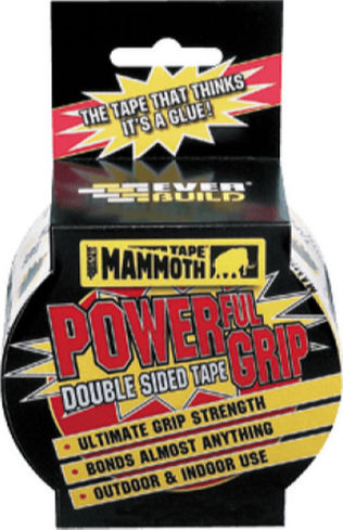 Everbuild Powerful Grip Αυτοκόλλητη Αφρώδης Ταινία Διπλής Όψης Διάφανη 2.5mx25mm