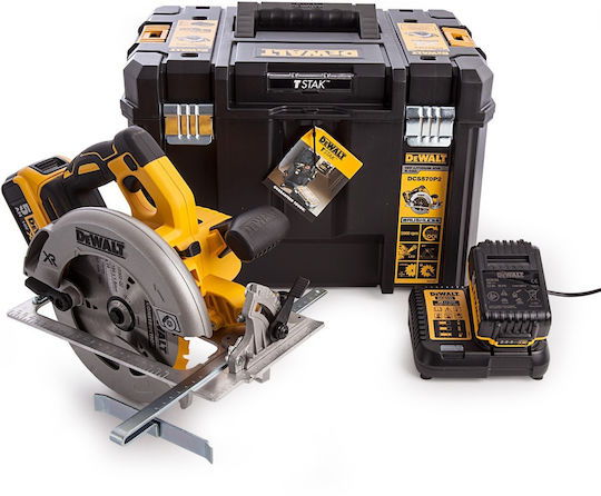DEWALT DCS570P2 Circular Saw Brushless 18V 2x5Ah with Dust Extraction System