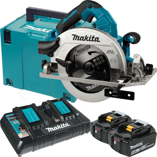 Makita DHS782PT2J Circular Saw Brushless 18V 2x5Ah with Dust Extraction System