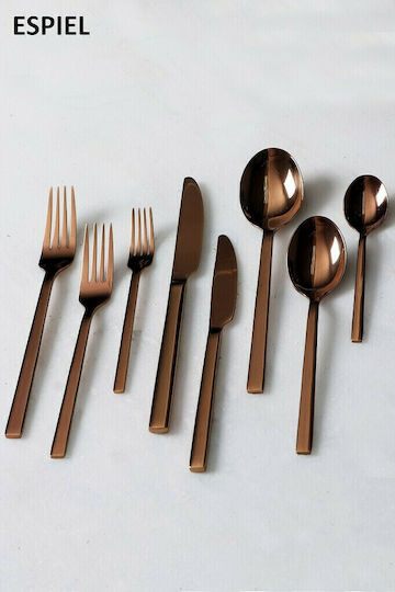 Espiel Divine Set of Forks Fruit/Dessert Rose Gold 19cm 12pcs