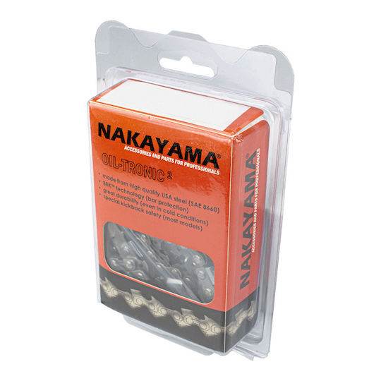 Nakayama BG13-S-052 Chainsaw Chain with Pitch 3/8"LP, Gauge .050"-1.3mm & Number of Guides 40E