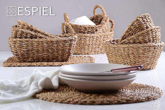 Espiel Placemats Rotund Din paie Maro 40cm 1buc