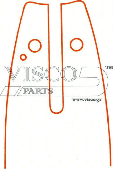 Visco Parts Chainsaw Blade Chainsaw Blade 40cm for Chain with Pitch 3/8"LP, Guide Bar Thickness .050"-1.3mm & Number of Drivers 55E with Granazi SW 16-50NR