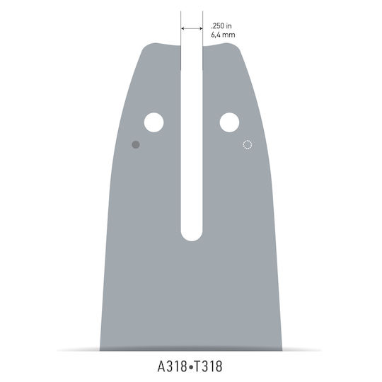 Oregon Single Rivet Chainsaw Blade Chainsaw Blade 35cm for Chain with Pitch 3/8"LP, Guide Bar Thickness .050"-1.3mm & Number of Drivers 49E 140SDEA318