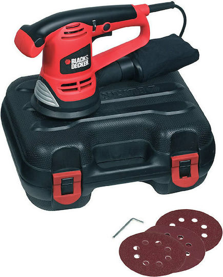 Black & Decker KA191EK Exzenterschleifer 125mm Elektrisch mit Geschwindigkeitsregelung und mit Absaugsystem
