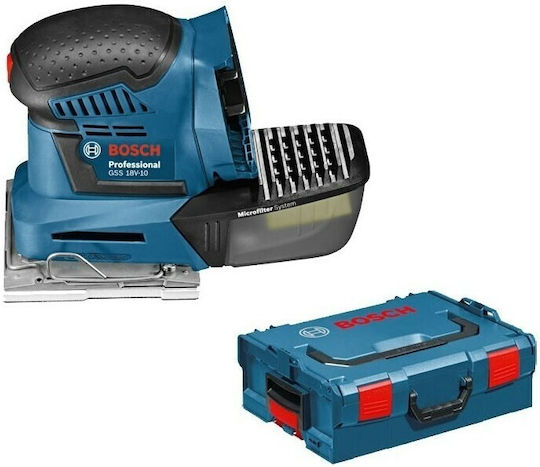 Bosch GSS 18V-10 Professional Παλμικό Τριβείο 18V Solo με Ρύθμιση Ταχύτητας και με Σύστημα Αναρρόφησης