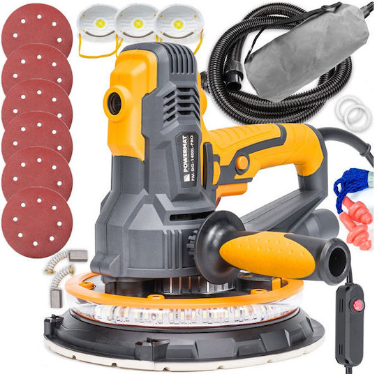 Powermat PM-DG-1400L-PRO Excentric Triveio 180mm Electrică cu control de viteză și cu sistem de aspirare