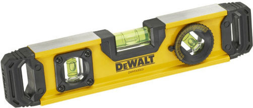 DEWALT DWHT0-43003 Plastic Spirit Level 25cm with 3 Eyes
