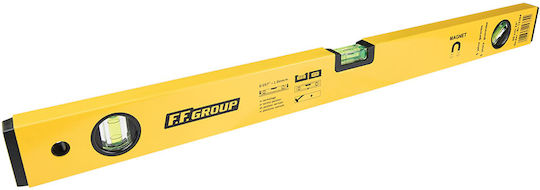 F.F. Group 15382 Spirit Level Aluminum Magnetic 40cm with 3 Eyes