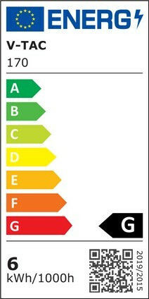 V-TAC VT-236 LED Bulb 5.5W 81mm for Socket E14 and Shape G45 Cool White 470lm