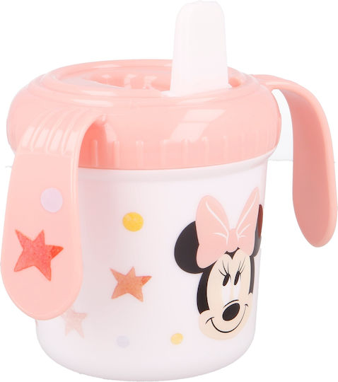 Stor Minnie Indigo Dream Educational Sippy Cup Plastic with Handles Pink for 10m+m+ 250ml 13185