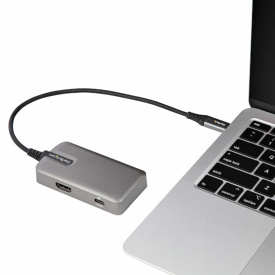 StarTech USB-C Docking Station με HDMI 4K PD Ethernet Ασημί (DKT31CHPD3)